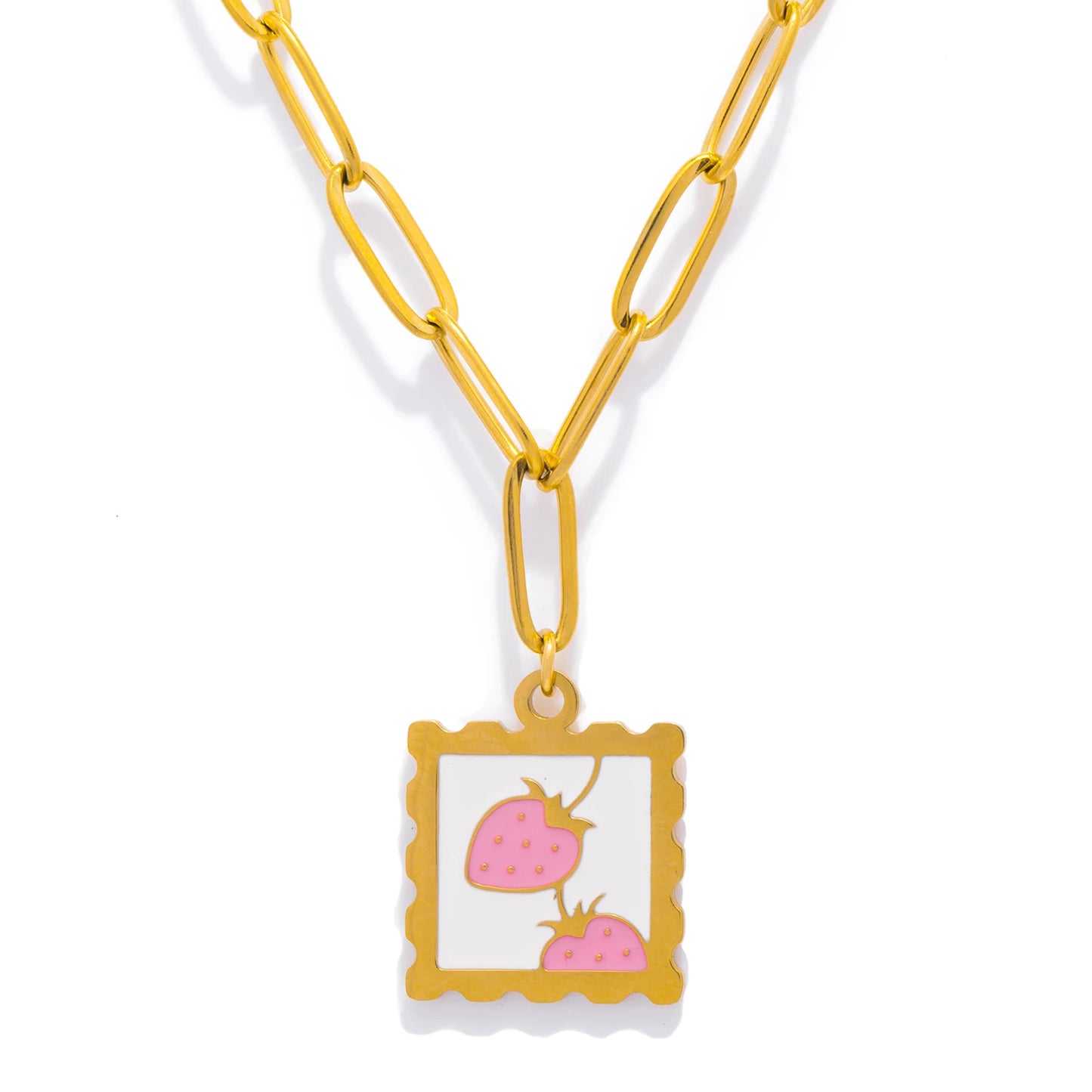 Whimsical Fruit Charm Necklace
