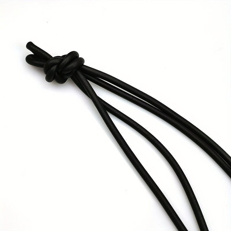 Asymmetric Black Loop Necklace