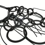 Asymmetric Black Loop Necklace