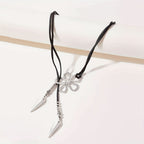 Flower Leather Choker Necklace