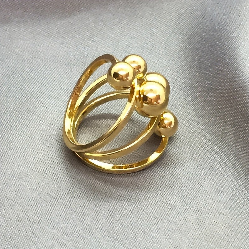 18k Asymmetric Multi-Ball Ring