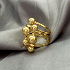 18k Asymmetric Multi-Ball Ring