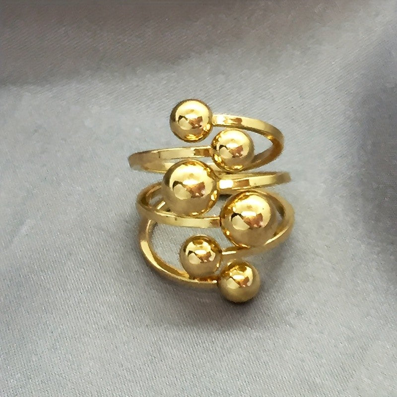 18k Asymmetric Multi-Ball Ring
