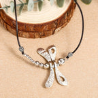 Boho Dragonfly Pendant Leather Necklace