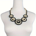 Colorful Geometric Circle Necklace