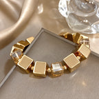 Geometric Square Acrylic Bead Bracelet