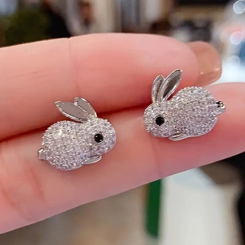 Vintage Rabbit Stud Earrings