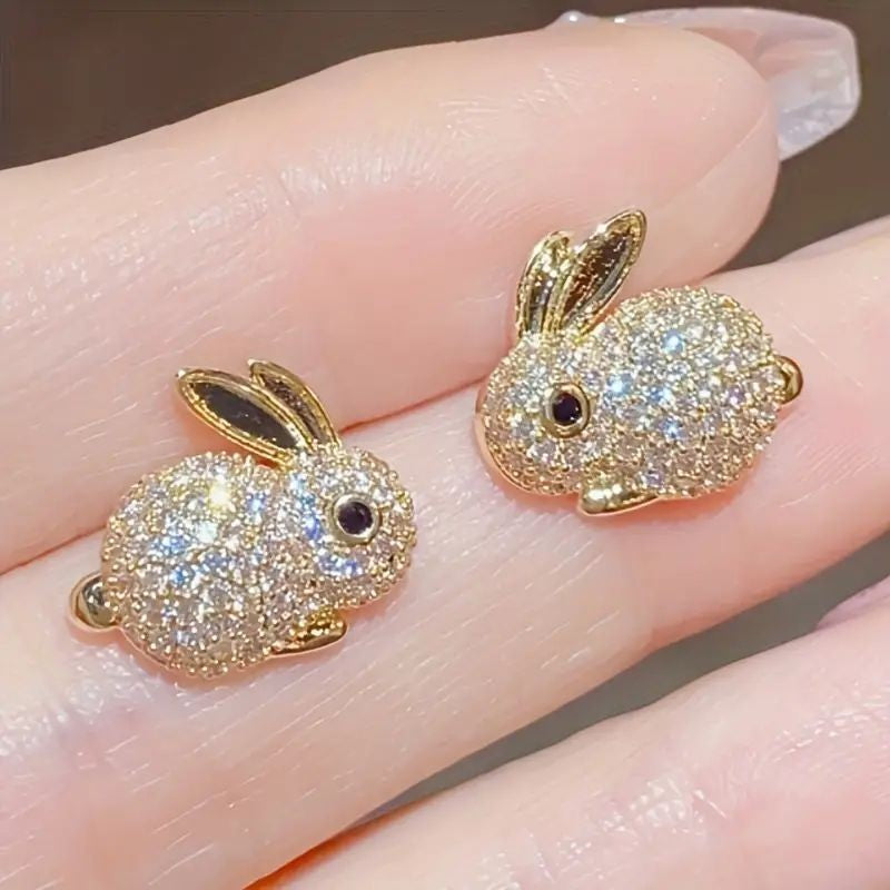 Vintage Rabbit Stud Earrings