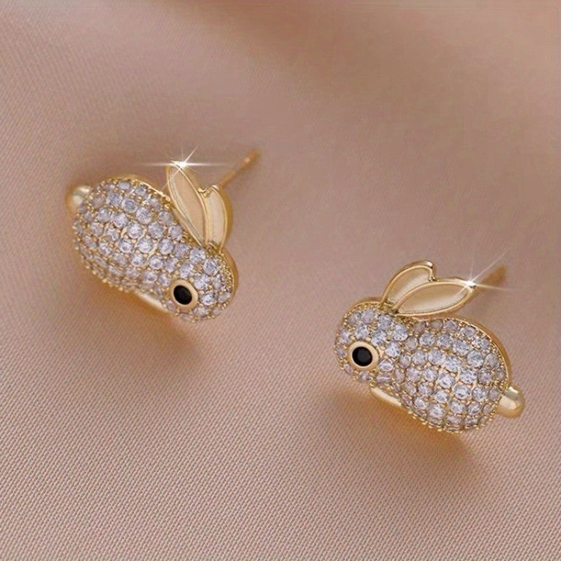 Vintage Rabbit Stud Earrings