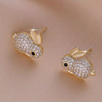Vintage Rabbit Stud Earrings