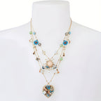 S925 Multi-Layer Floral Beaded Necklace