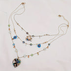S925 Multi-Layer Floral Beaded Necklace