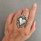 Vintage Filigree Heart Ring