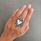 Vintage Filigree Heart Ring