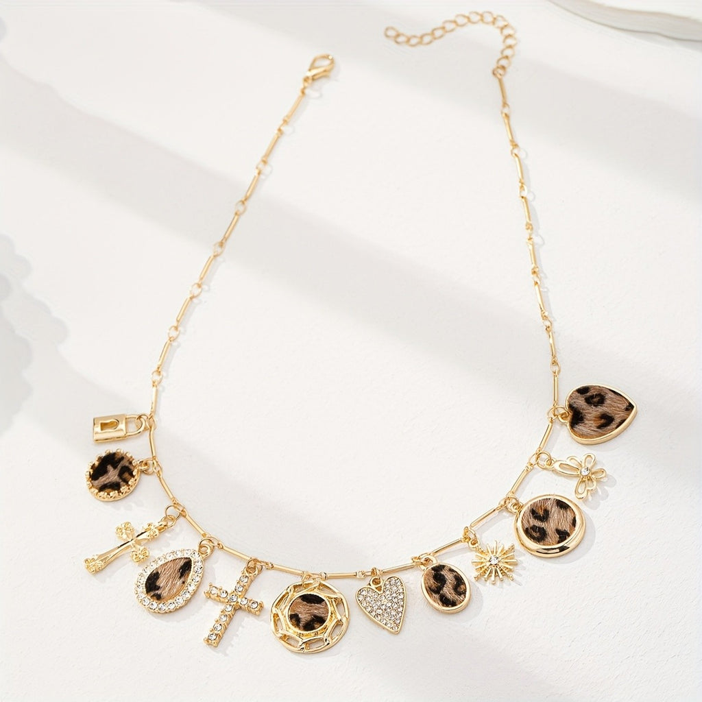 Leopard Print Charm Necklace