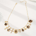 Leopard Print Charm Necklace