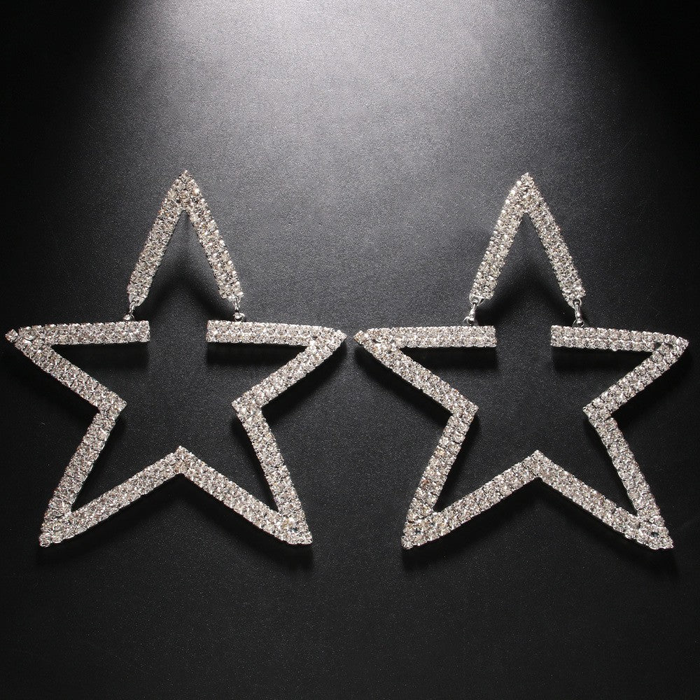 Asymmetric Star Drop Earrings