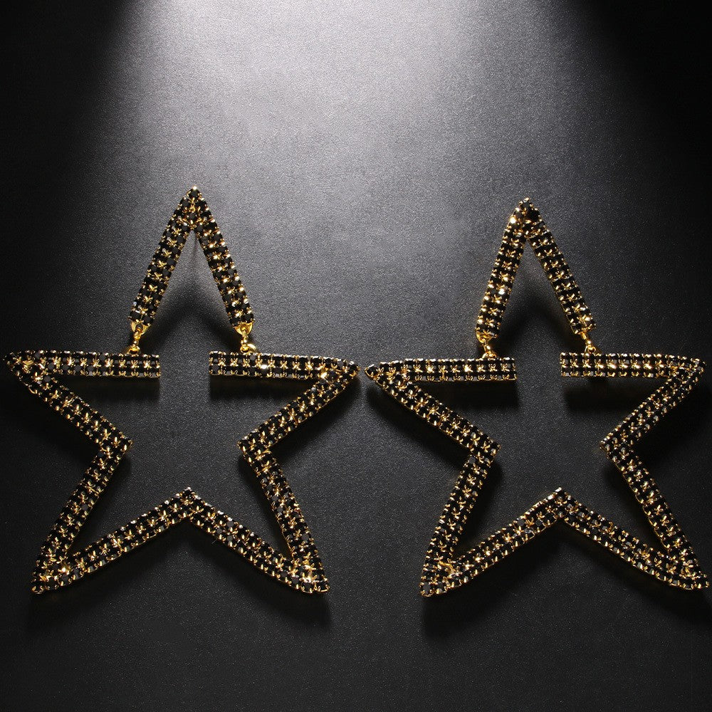 Asymmetric Star Drop Earrings