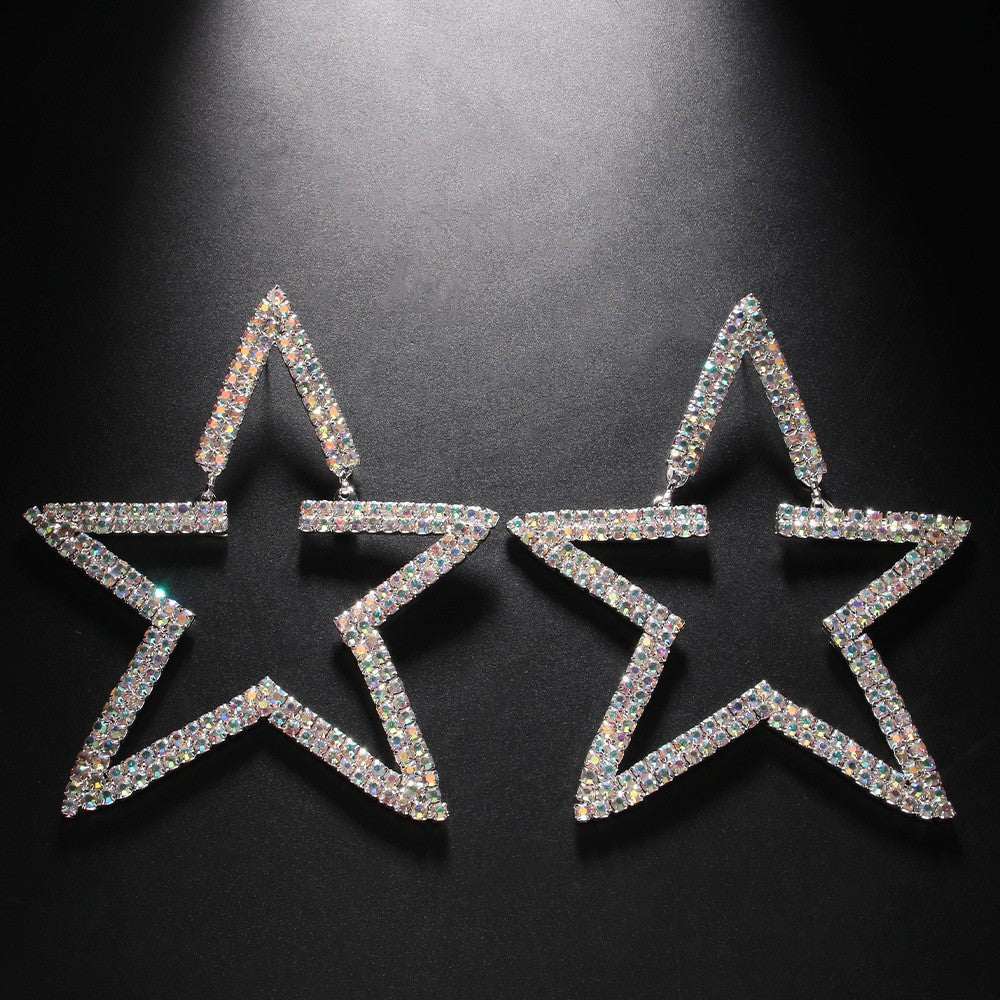 Asymmetric Star Drop Earrings