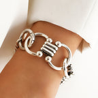 Geometric Interlocking Link Bracelet