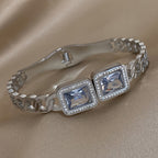 18k Vintage Square Stone Bracelet