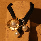 Elegant Pearl Flower Rope Necklace
