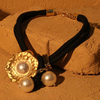 Elegant Pearl Flower Rope Necklace