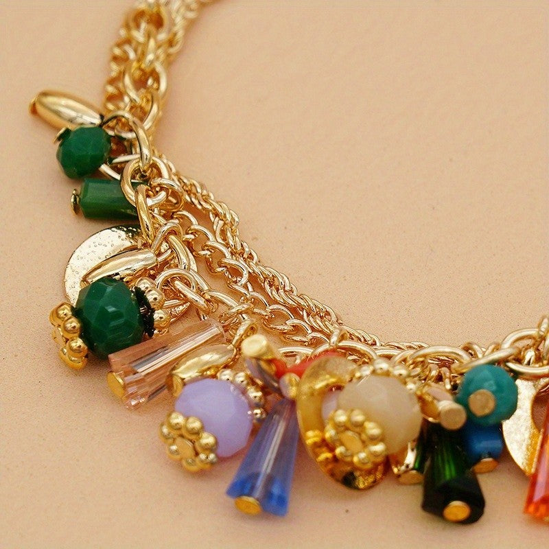 18k Colorful Resin Charm Bracelet