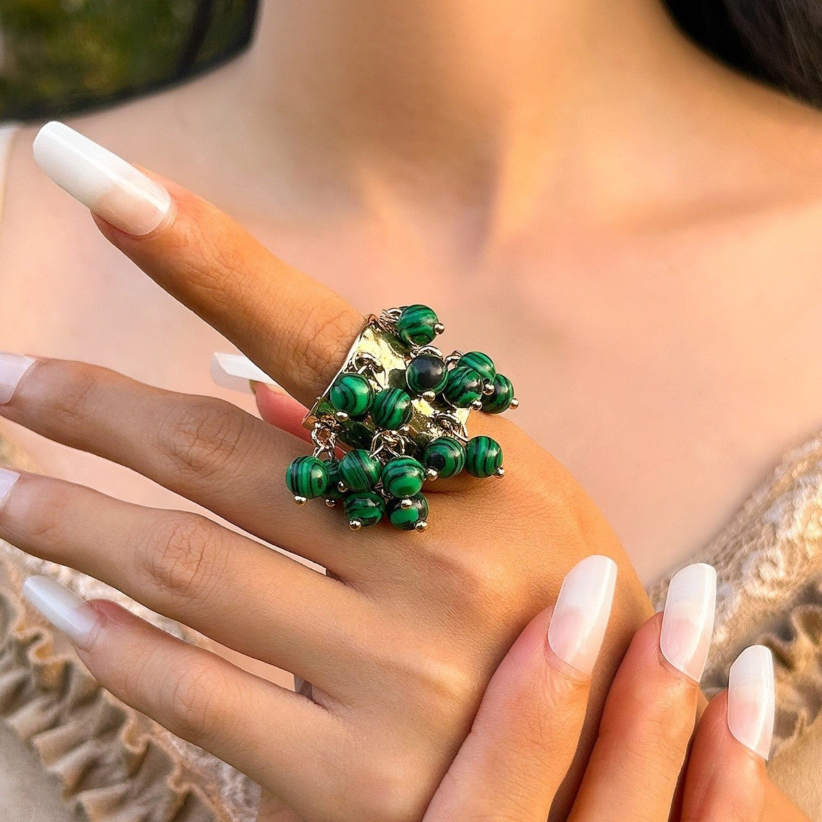 18k Multi-Stone Charm Ring