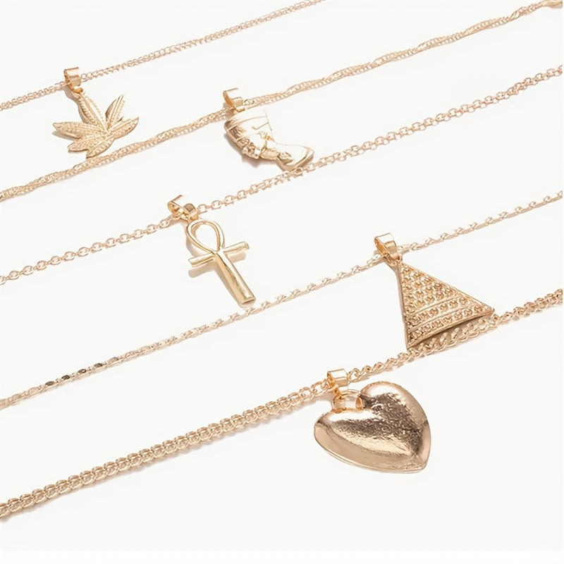 Multi-Layer Symbol Charm Necklace