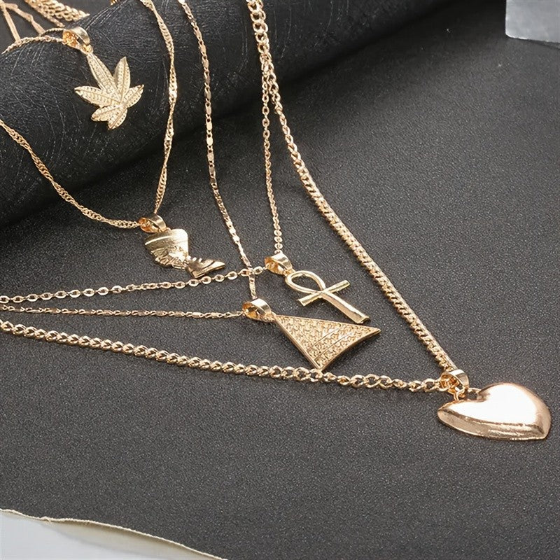 Multi-Layer Symbol Charm Necklace