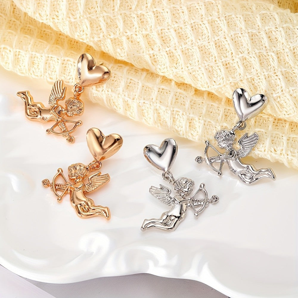 Cupid Heart Drop Earrings