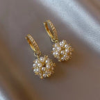 Imitation Pearl Cluster Necklace & Earring Set