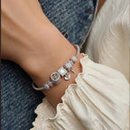 Stainless Steel Heart Charm Bracelet
