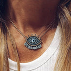 Vintage Boho Evil Eye Necklace