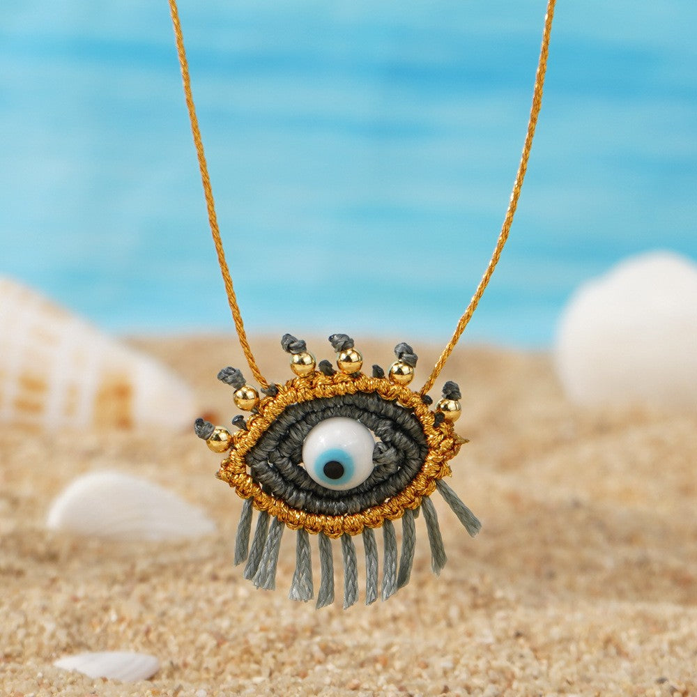 Vintage Boho Evil Eye Necklace