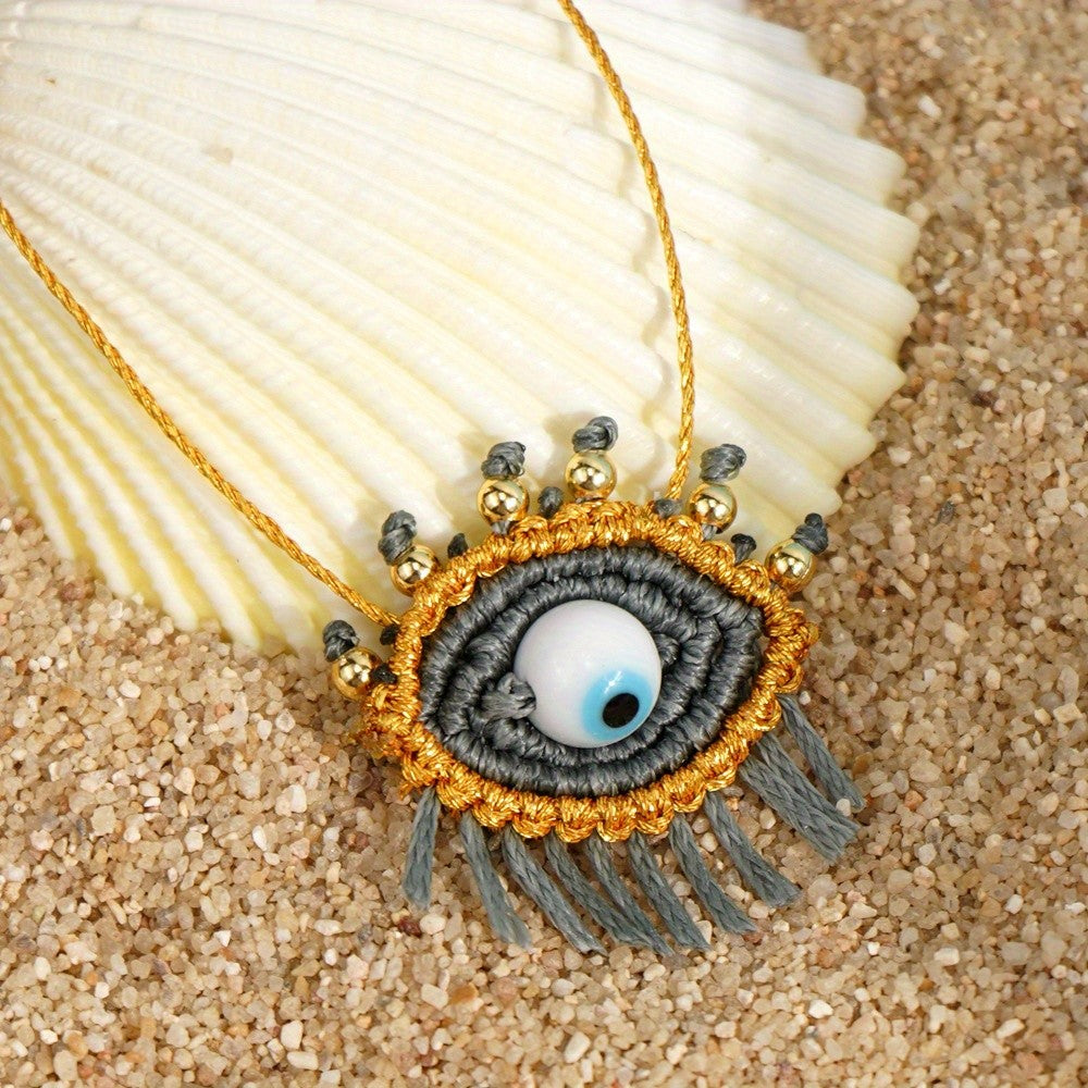 Vintage Boho Evil Eye Necklace