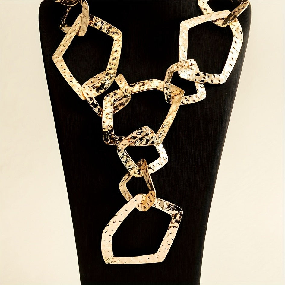 18k Geometric Link Y-Necklace