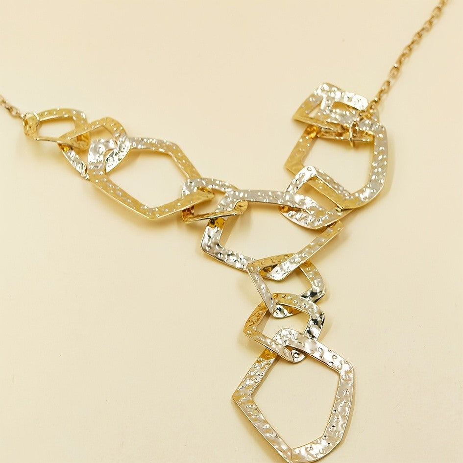 18k Geometric Link Y-Necklace