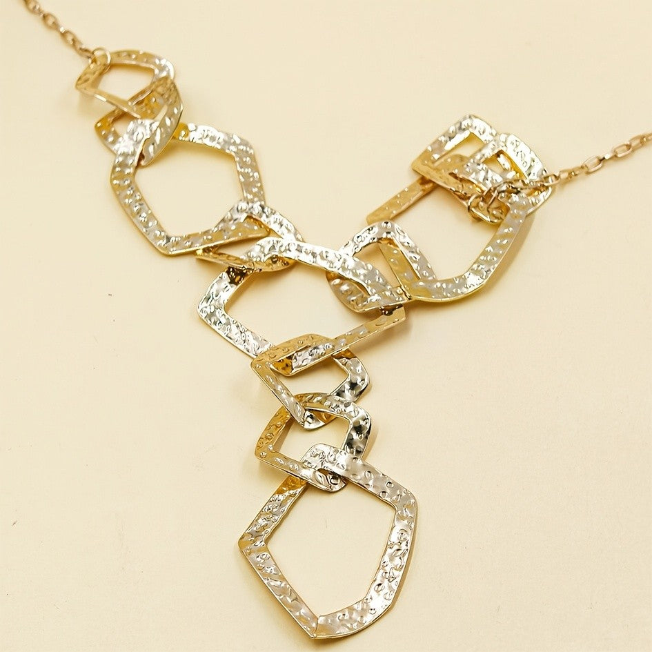 18k Geometric Link Y-Necklace