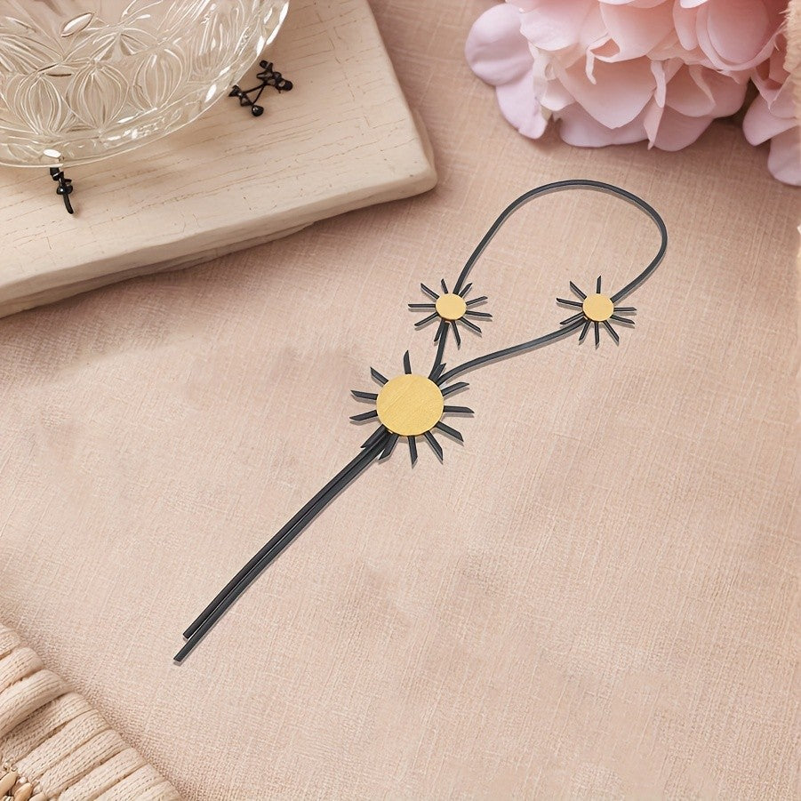 Vintage Sun Motif Y-Necklace