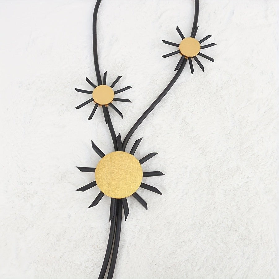 Vintage Sun Motif Y-Necklace