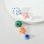 Asymmetric Resin Boho Drop Earrings