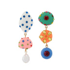 Asymmetric Resin Boho Drop Earrings
