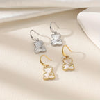 Cute Bear Imitation Jade Drop Earrings