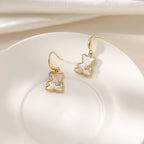Cute Bear Imitation Jade Drop Earrings