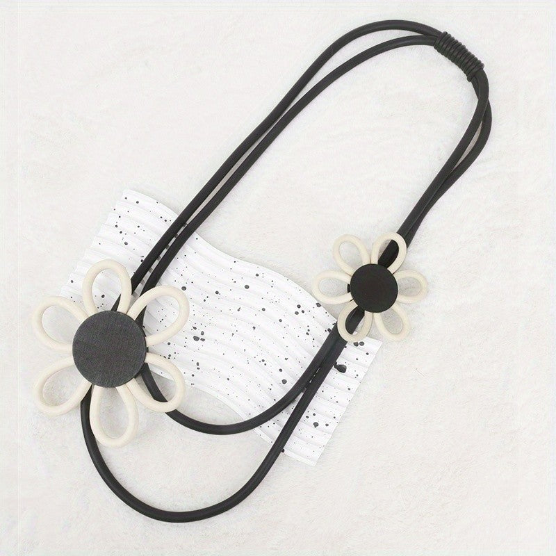 Asymmetric Silicone Flower Necklace