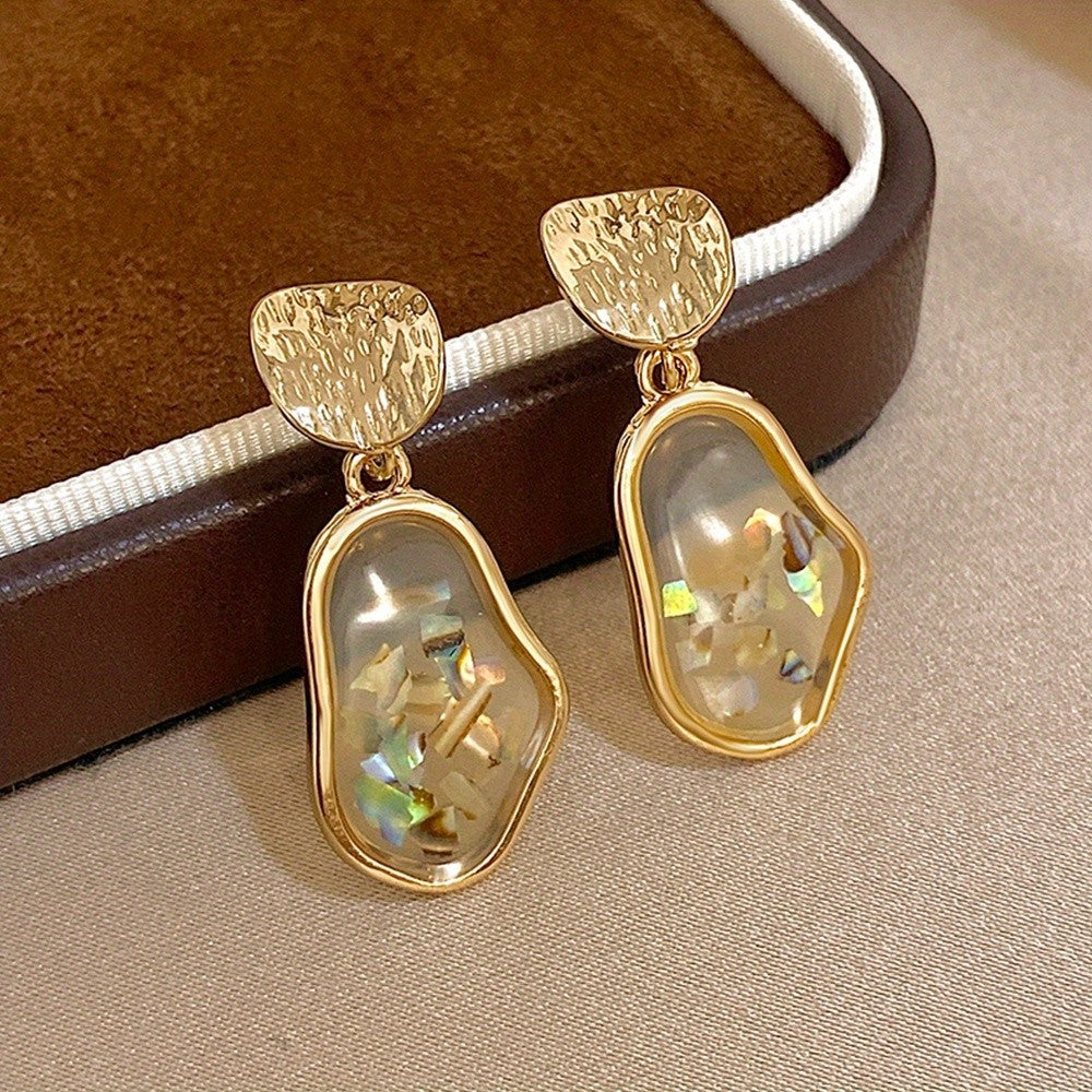 Irregular Textured Drop Earrings