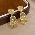 Irregular Textured Drop Earrings