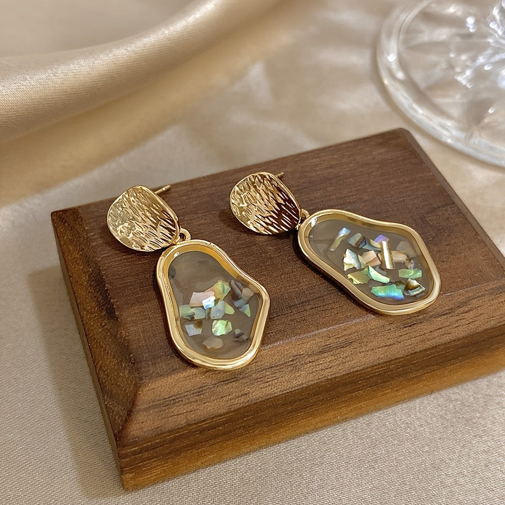 Irregular Textured Drop Earrings